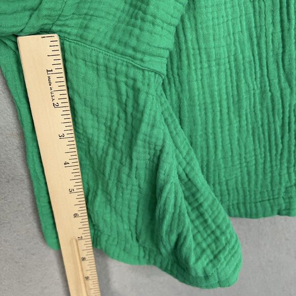 J Jill Shorts Womens XL Kelly Green Crinkle Gauze Coastal Casual Resort Vacation - Picture 12 of 14